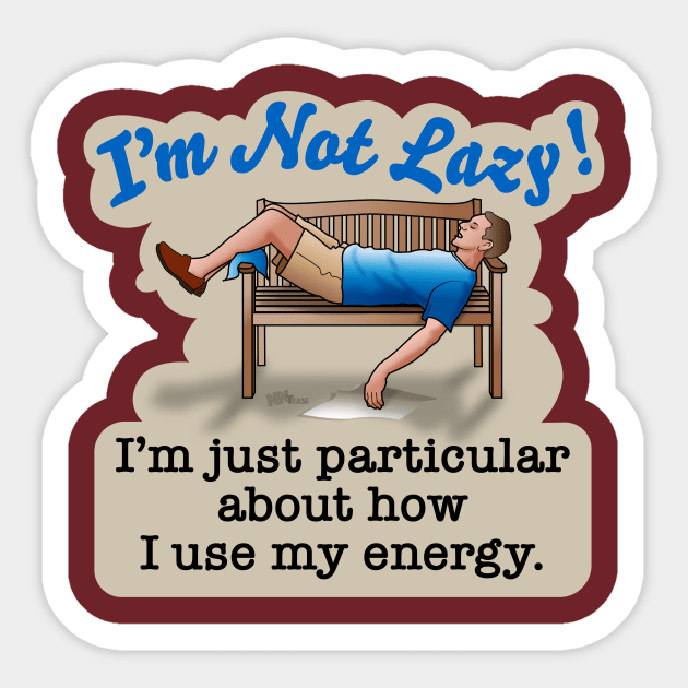 Not Lazy Sticker by NN Tease